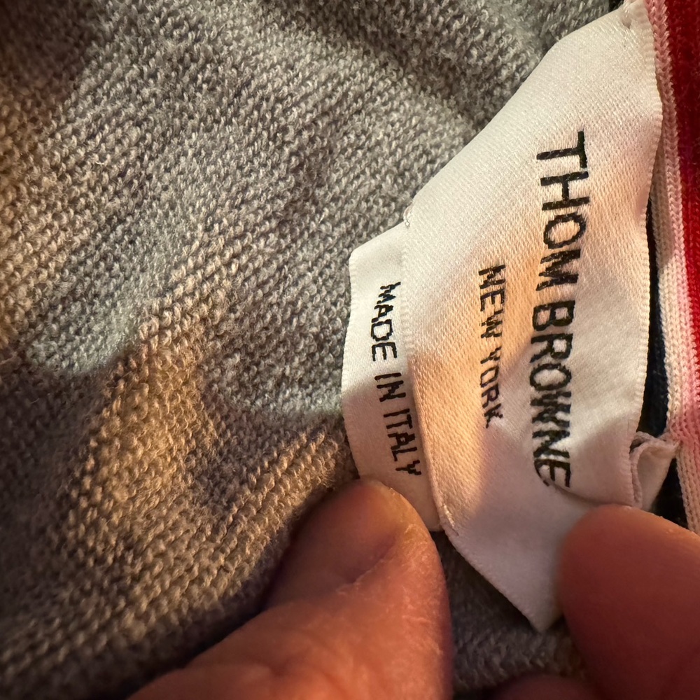 Thom Browne Gray Knit Sweater